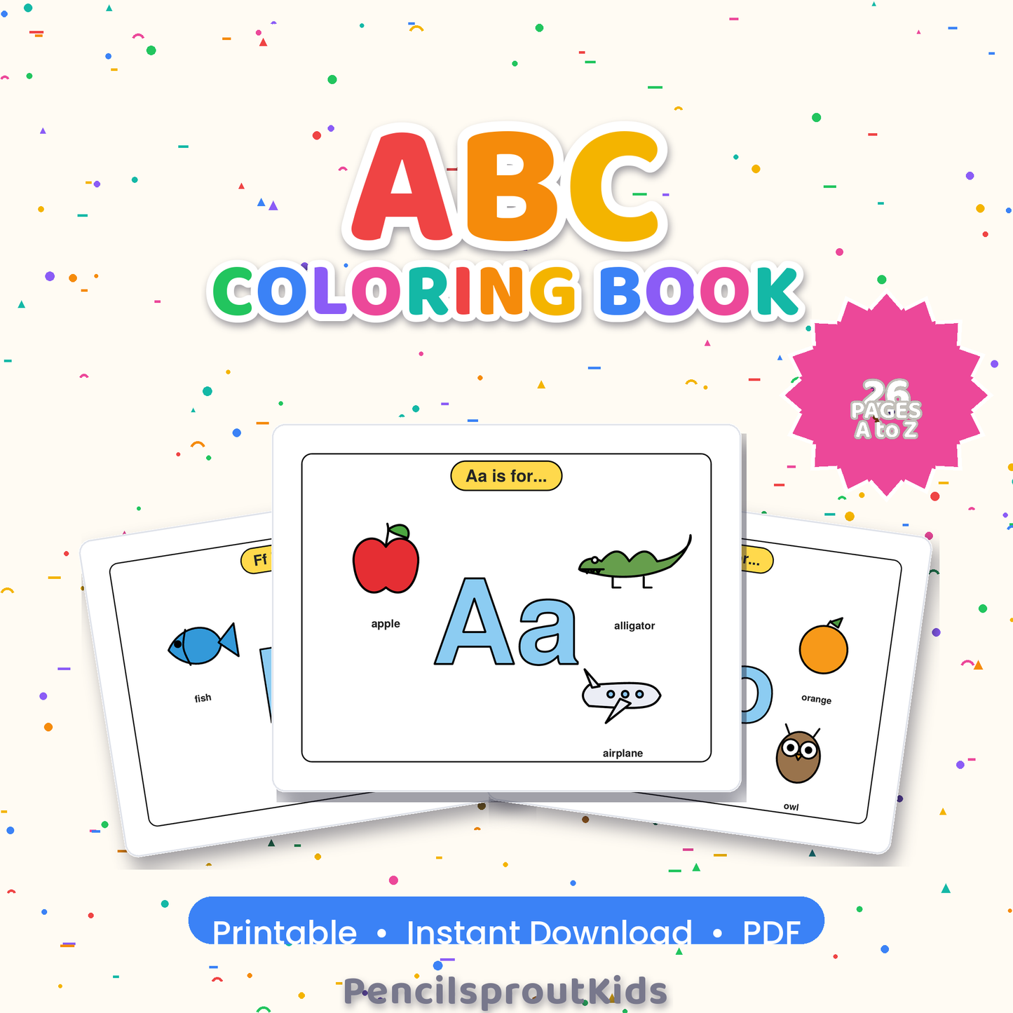 Feuilles ABC kids -PencilsproutKids