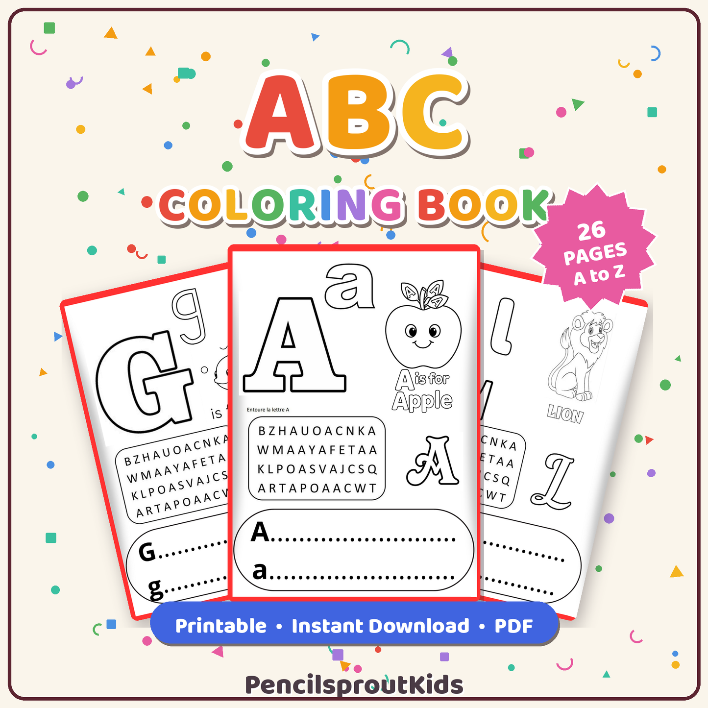 Feuilles ABC kids -PencilsproutKids