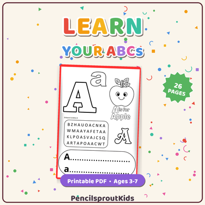 Feuilles ABC kids -PencilsproutKids