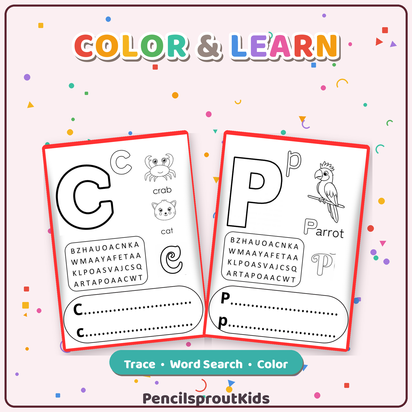 Feuilles ABC kids -PencilsproutKids