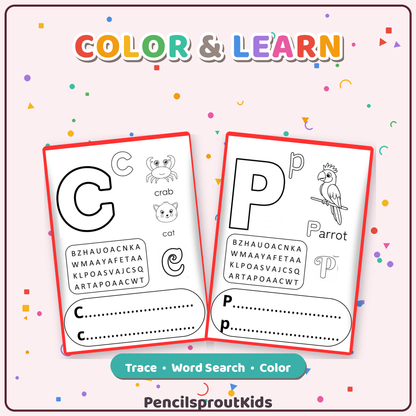 Feuilles ABC kids -PencilsproutKids
